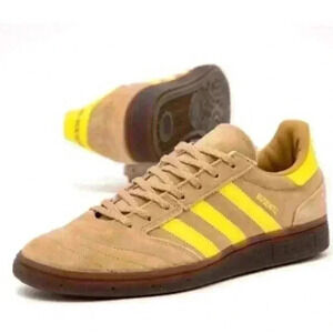 Adidas Originals Busenitz Vintage Skateboarding Shoes in Beige Yellow Size 8